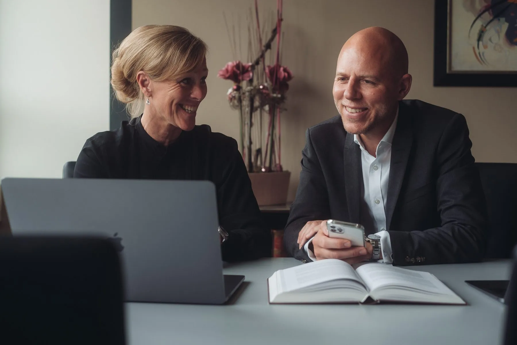 Constanze Klasen and Andreas Klasen in a working session